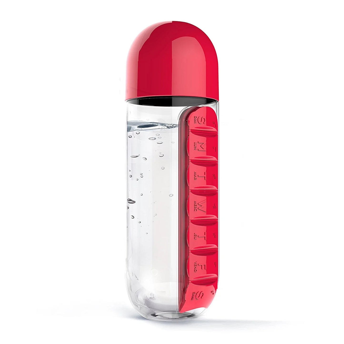 Water Bottle with pill compartment