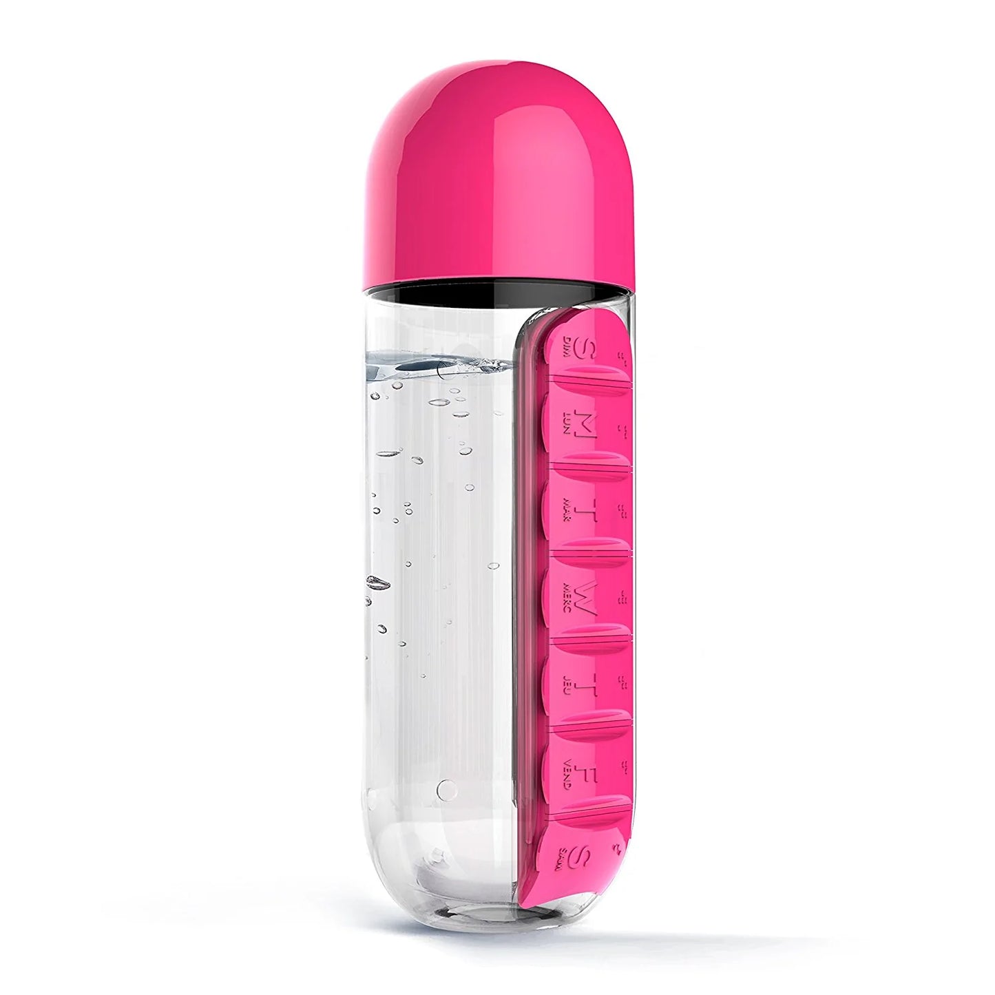 Water Bottle with pill compartment